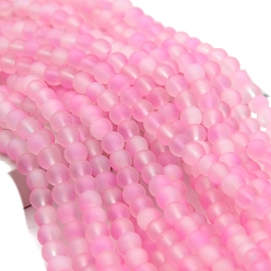 Ярко-Розовый Светящиеся стеклянные бусины из искусственного нефрита, изготовление аксессуаров для браслета своими руками, светящиеся в темноте бусы, ярко-розовый, 8 мм, 95~105 шт