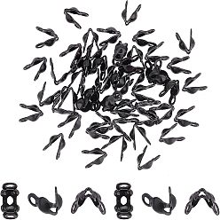 Electrophoresis Black 50Ионное покрытие (IP) 304 Наконечники из нержавеющей стали, Калотте заканчивается, крышки узлов раскладушки, электрофорез черный, 5x2.5 мм, отверстие : 1 мм