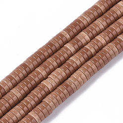 Перу Природный агат бисер нитей, окрашенные, Heishi бусы, Плоский круглый / диск, Перу, 4x1 мм, отверстие : 1 мм, около 250~329 шт / нитка, 15.7 дюйм