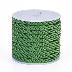 Морско-зеленый Полиэфирного корда, витой шнур, цвета морской волны, 5 мм, около 4.37 ярдов (4 м) / рулон