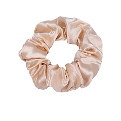 PeachPuff Solid Color Slick Cloth Ponytail Scrunchy Hair Ties, Ponytail Holder Hair Accessories for Women and Girls, PeachPuff, 100mm