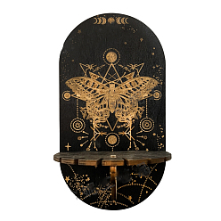 Бабочка Деревянная настенная небольшая хрустальная витрина, ведьма висит держатель кристалла, подвесной подвесной маятник для биолокации из кристалла, бабочки, 21.5x11.6 см