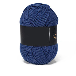 Морской Синий 4 пряжа из молочного акрилового волокна для тафтинговых ковриков, пряжа амигуруми, пряжа для вязания крючком, для свитера, шапки, носков, детских одеял, Marine Blue, 2.5 мм, около 113.74 ярдов (104 м) / моток