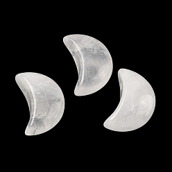 Хрусталь Природного кварца хрустальных подвесок, Подвески в виде полумесяца из горного хрусталя, 19x13~13.5x8.5~9 мм, отверстие : 1.8 мм