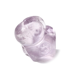 Аметист Резные бусины из натурального аметиста, лошадь с монетой, 16.5~17x14.5~15.5x11.5 мм, отверстие : 1.5 мм