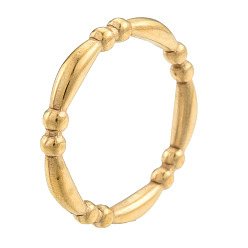 Echt 18 k vergoldet Ionenplattierung (ip) 201 Edelstahl-Fingerring für Damen, echt 18 k vergoldet, us Größe 7 3/4 (17.9 mm)
