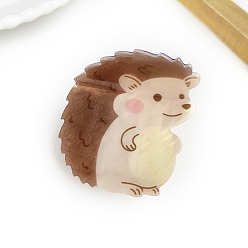 Hedgehog Акриловые коготь заколки, верблюжие, еж, 59x58 мм
