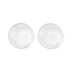 Прозрачный Кабошоны из стекла, плоско-круглые, граненые, прозрачные, 16x4 мм