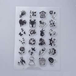 Other Plants Silicone Stamps, for DIY Scrapbooking, Photo Album Decorative, Cards Making, Stamp Sheets, Other Pattern, 160x110x3mm