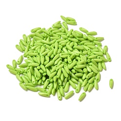 Зелено-Желтый Непрозрачные акриловые подвески, слеза, зеленый желтый, 10x3x3 мм, отверстие : 1 мм