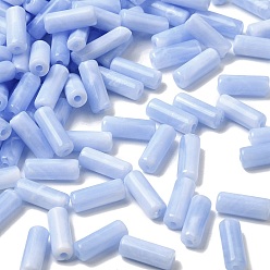 Васильковый Непрозрачные акриловые бусины, имитирующие драгоценные камни, колонка, васильковый, 13x5 мм, отверстие : 1.8 мм, Около 1953 шт / 500 г