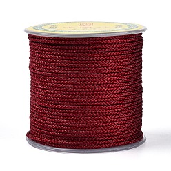 Темно-Красный 25м нейлоновый шнур с китайским узлом, для изготовления ювелирных изделий, круглые, темно-красный, 1~1.5 мм, около 27.34 ярдов (25 м) / рулон