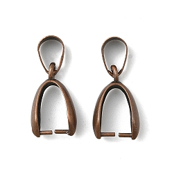 Красная Медь Держатели пончик из латуни, пешня для льда, Красная медь, 14x7 мм, отверстие : 4x6 мм