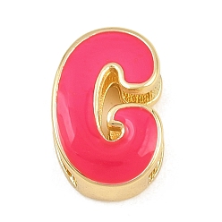 Letter G Laiton perles d'émail, sans cadmium et sans plomb, crémaillère plaquage, plaqué longue durée, réel 18 k plaqué or, lettre g, 14x9x6mm, Trou: 3x11mm