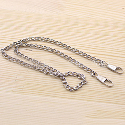 Платина Цепные ремни из железной сумки, Сплав с застежками, для замены сумочки или сумки через плечо, платина, 120x0.55x0.12 см