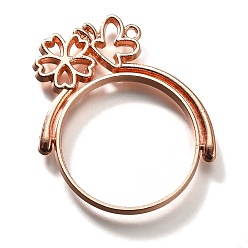 Розовое Золото Подвесные подвески из сплава, для diy уф смолы, эпоксидная смола, без кадмия, без никеля и без свинца, плоские круглые с цветком, розовое золото , 39x35x3.5 мм, отверстие : 1.6 мм