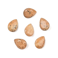 Пейзажный Джаспер Естественная картина яшма кабошоны, слеза, граненые, 8x6x3.5 мм