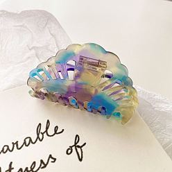 Разноцветный Заколки для волос с когтями из ацетата целлюлозы (смола), заколки в форме раковины для женщин и девочек, красочный, 83x39 мм