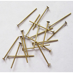 Antique Bronze Iron Flat Head Pins, Cadmium Free & Nickel Free & Lead Free, Antique Bronze, 20x0.75~0.8mm, Head: 2.5mm, about 9700pcs/1000g