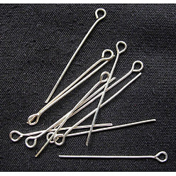 Платина Железный штифт, без кадмия и без свинца, платина, 38x0.7 мм, отверстие : 2 мм, Около 6600 шт / 1000 г